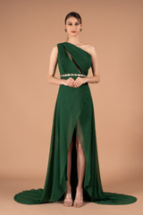 Green High-Slit Gown54 video